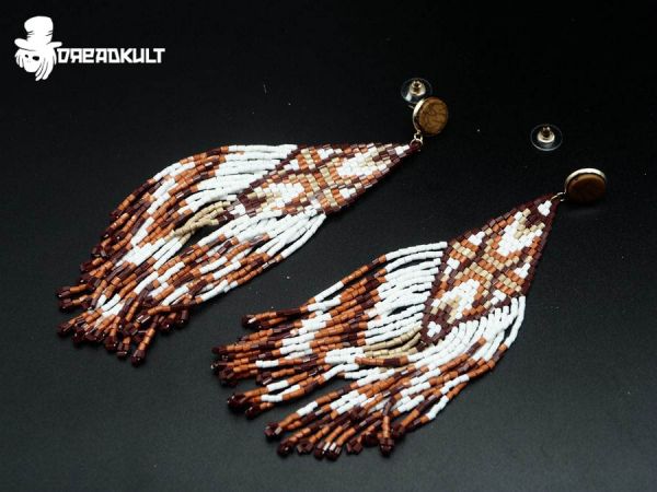 bohemian earrings1, Brown Knopperle,boho, dreadlock jewelry, earrings for dreadheads, festival jewelry, jewelry for hippie, hip jewelry, native jewelry, indian jewelry, gypsy jewelry, goa jewelry, gypsy earrings, goa earrings